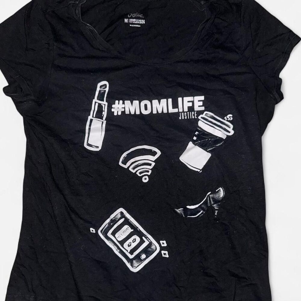 Justice Women's MomLife Black T-shirt
